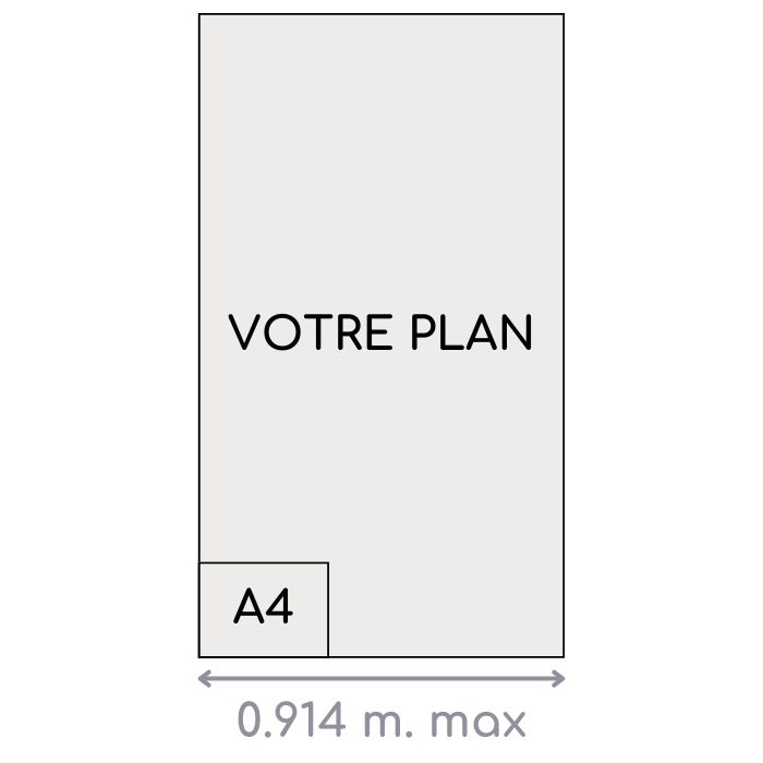 Pliage de plan et cartouche, position 4